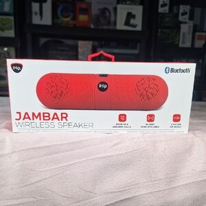 h.i.p. Jambar Bluetooth Speaker in Bold Red ...Receive And Answer Calls
